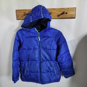 J Crew Crewcuts Kid's Blue Puffer Jacket with eco-friendly PrimaLoft®, Size 10